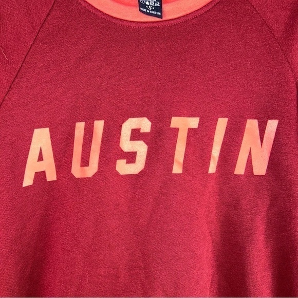 Salt Creek Sweatshirt Raglan Austin Spell-out Fleece Long Sleeve Pullover Top - Picture 4 of 11